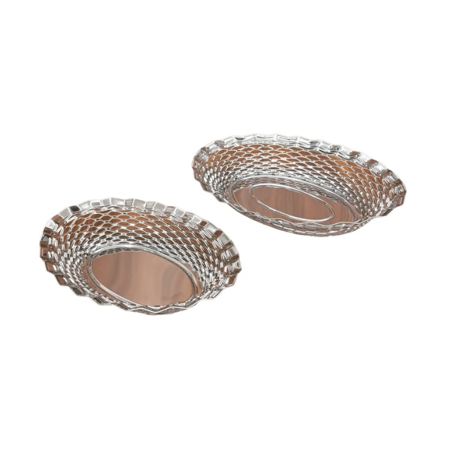 21 Coupelles Ovales en Verre Décoré – Image 1