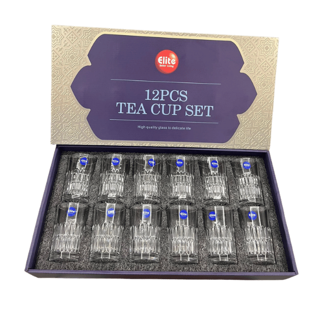 35 Coffret 12 Verres à Thé Cristal – Image 1