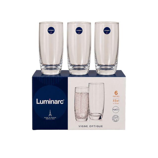 49 Set Verres Vigne Optique Luminarc 33cl – Image 1