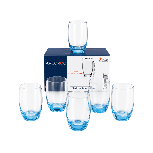 59 Set Verres Salto Ice Blue Arcoroc 46cl – Image 1