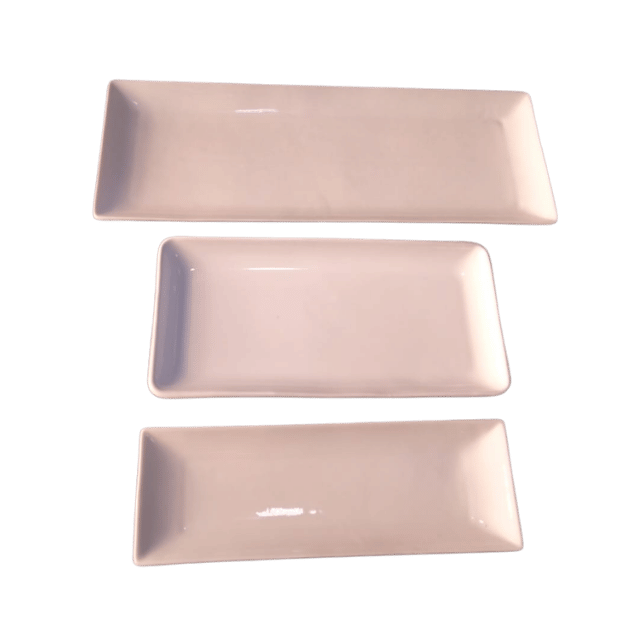 65 Collection Plateaux Rectangulaires en Porcelaine Blanche – Image 1
