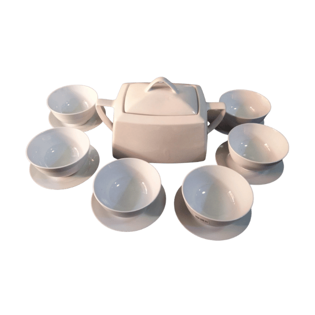 71 Service Soupière en Porcelaine Blanche – Image 1