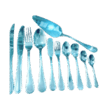 Ménagère Inox Bleu Métallisé