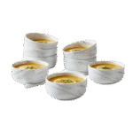 Lot de Bols Marbrés Blancs en Porcelaine
