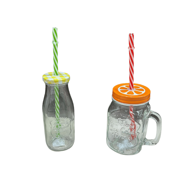 Design sans titre (40) Bocaux & Verres à Boisson avec Paille – Image 1