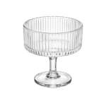 Coupe Dessert Vintage en Verre Rainuré